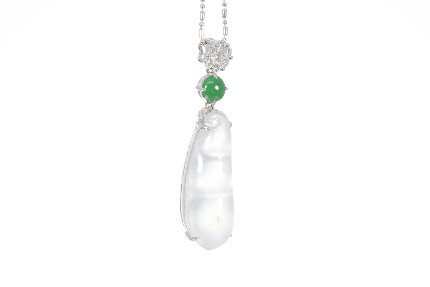 Jadeite Snow Pea Pendant