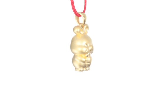 24K Gold Rabbit Pendant