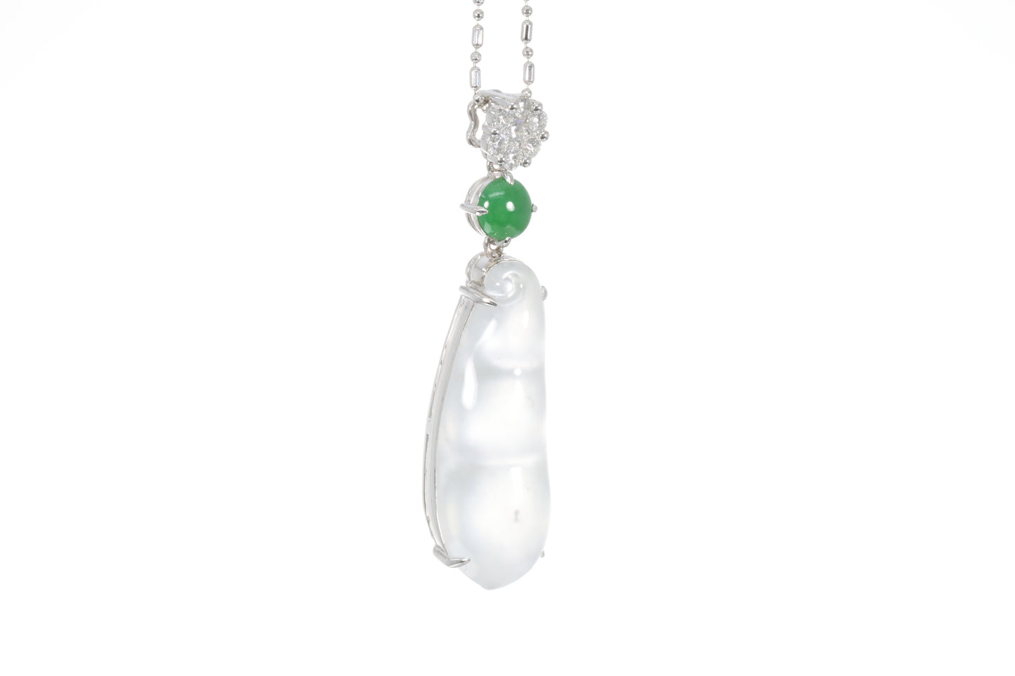 Jadeite Snow Pea Pendant