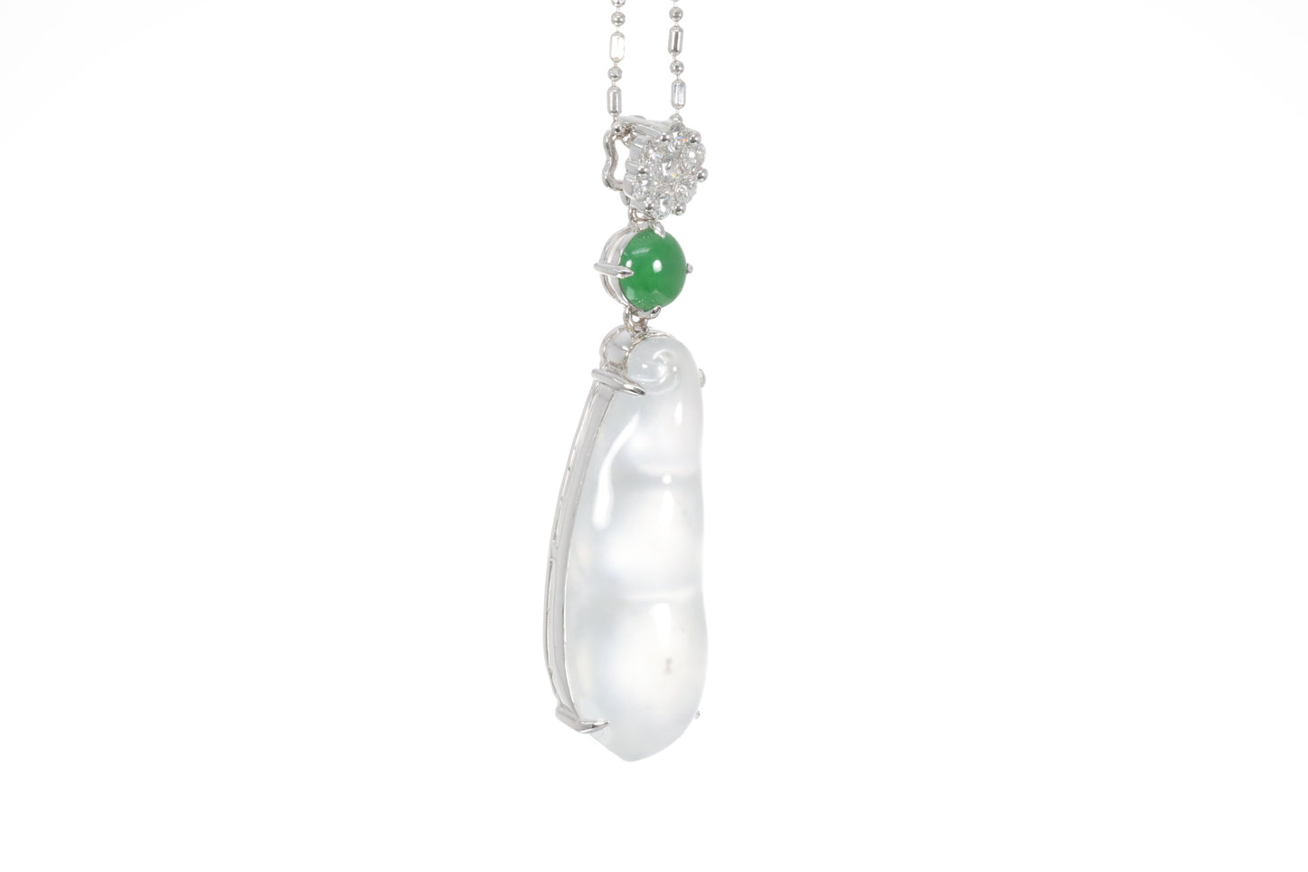 Jadeite Snow Pea Pendant