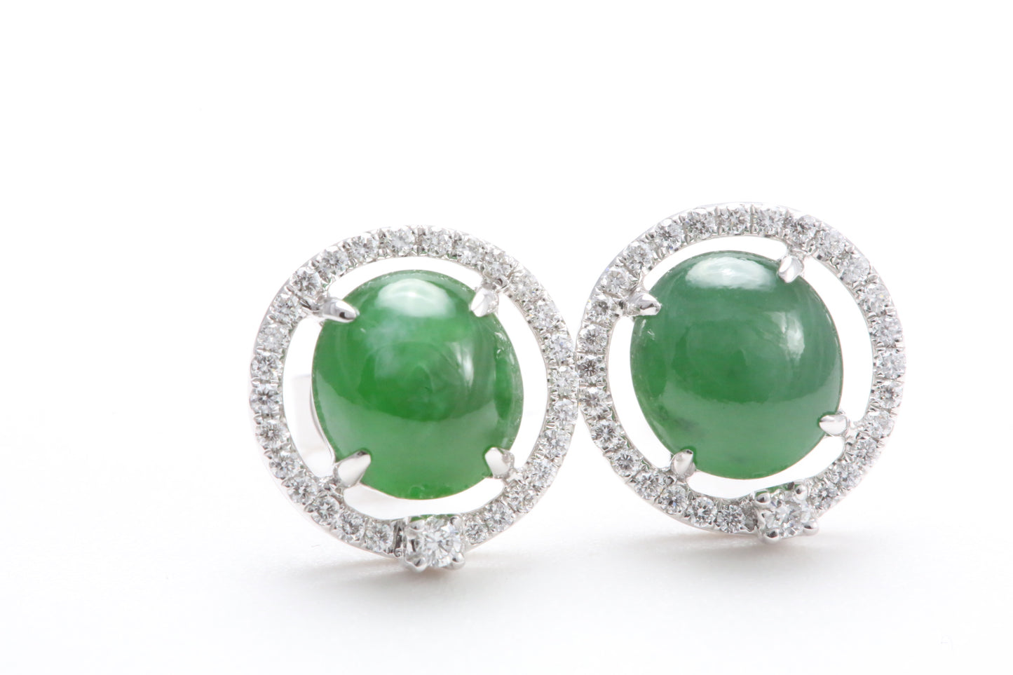 Jadeite Diamond Earrings