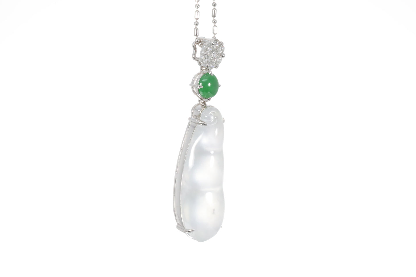 Jadeite Snow Pea Pendant