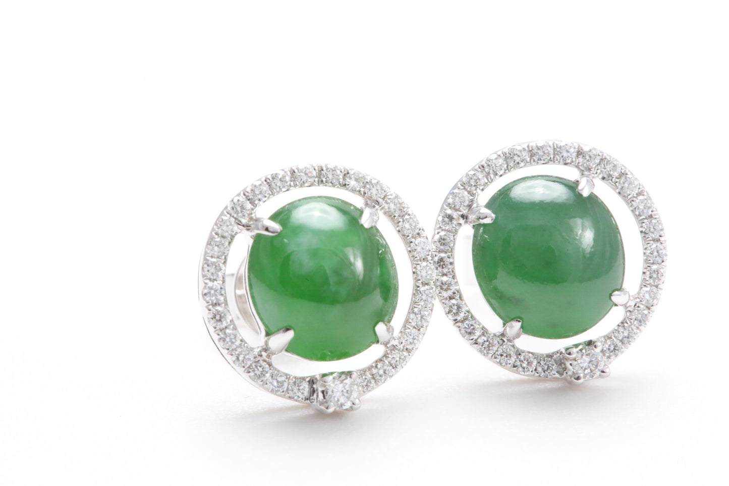 Jadeite Diamond Earrings