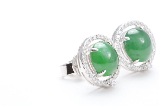 Jadeite Diamond Earrings