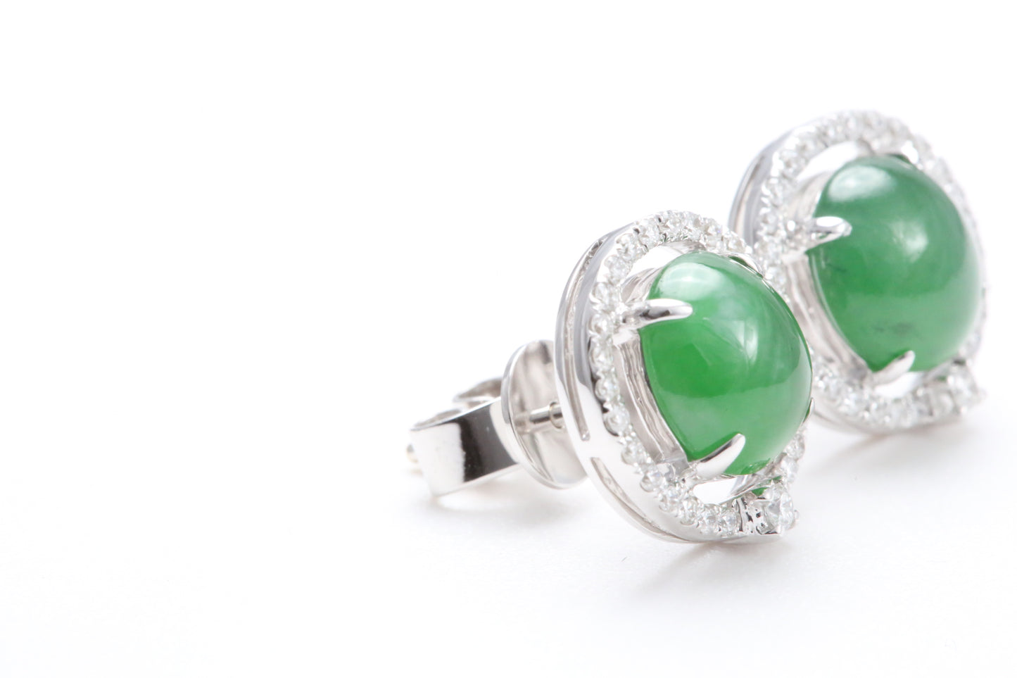 Jadeite Diamond Earrings