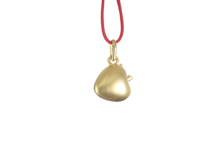 24K Gold Strawberry Pendant