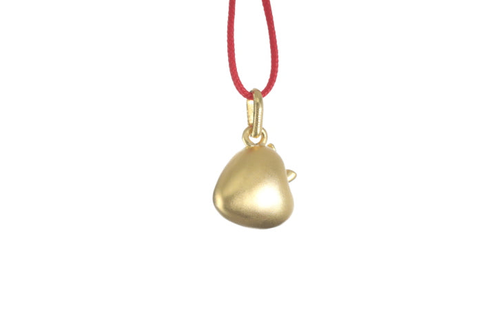 24K Gold Strawberry Pendant