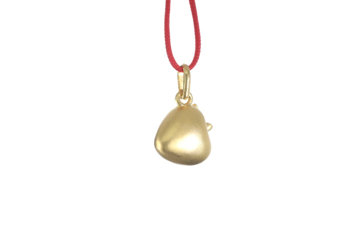 24K Gold Strawberry Pendant