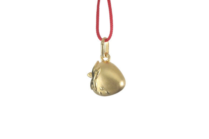 24K Gold Strawberry Pendant