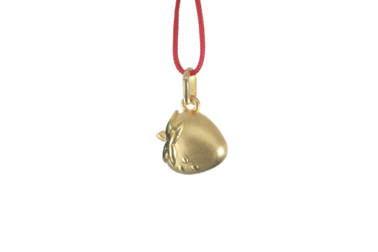 24K Gold Strawberry Pendant