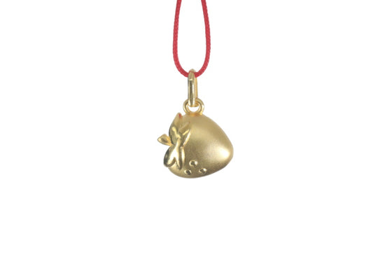 24K Gold Strawberry Pendant