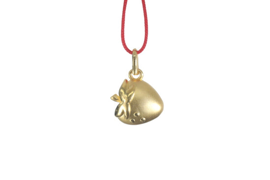 24K Gold Strawberry Pendant