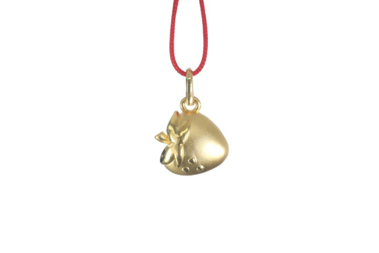 24K Gold Strawberry Pendant