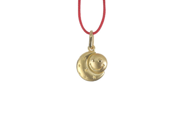 24K Gold Sun and Moon Pendant