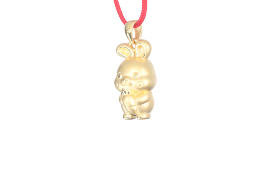 24K Gold Rabbit Pendant