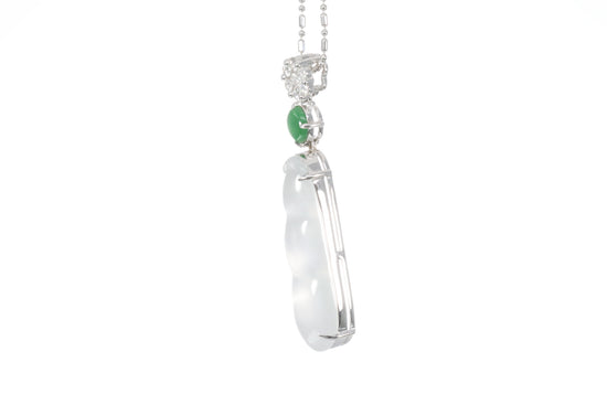 Jadeite Snow Pea Pendant