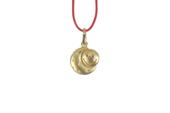 24K Gold Sun and Moon Pendant