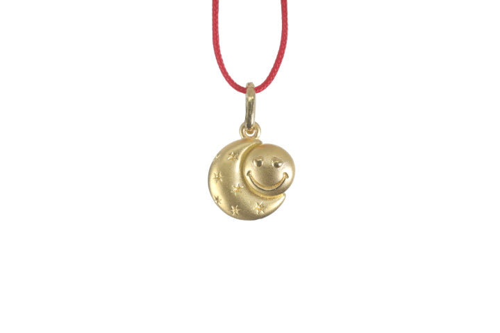 24K Gold Sun and Moon Pendant