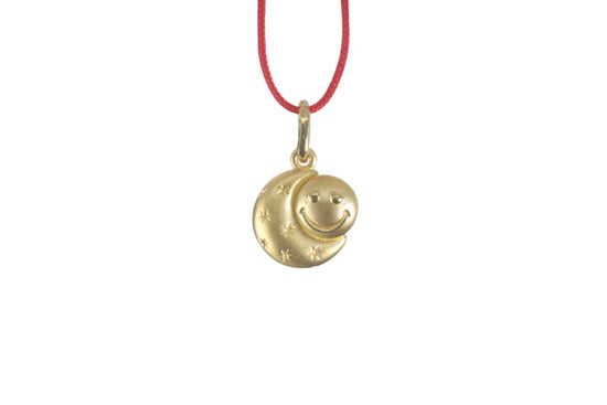 24K Gold Sun and Moon Pendant