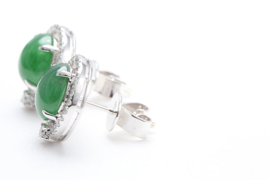 Jadeite Diamond Earrings