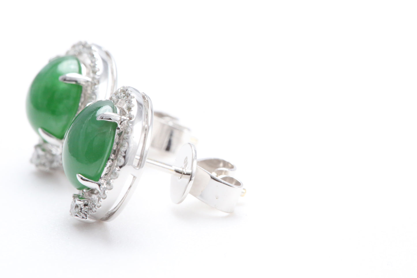 Jadeite Diamond Earrings