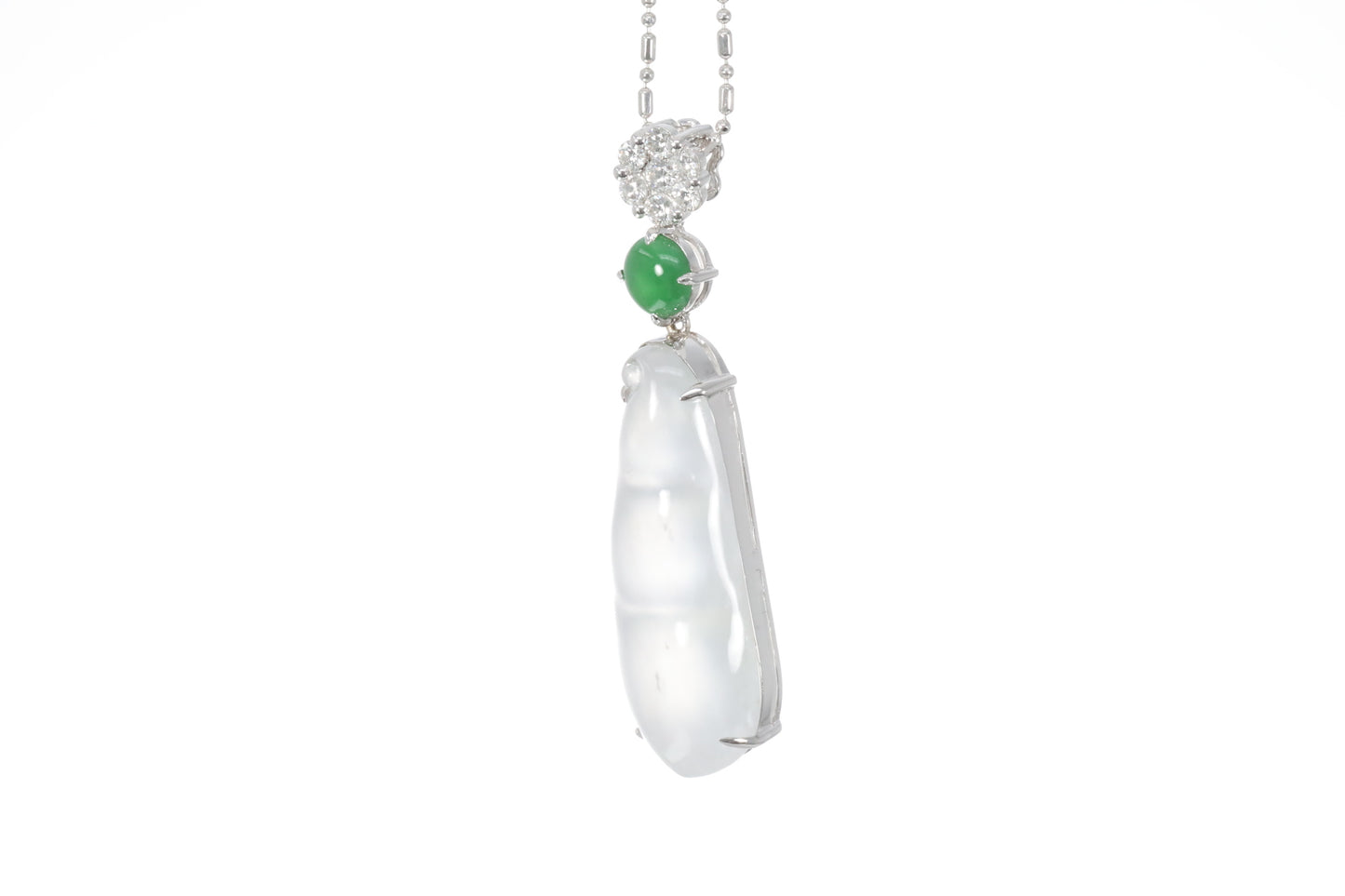 Jadeite Snow Pea Pendant