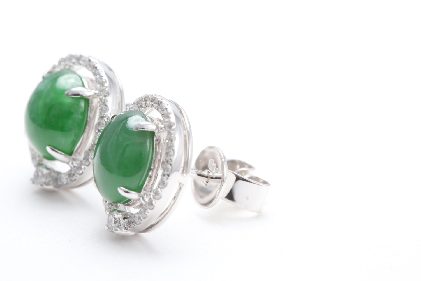 Jadeite Diamond Earrings