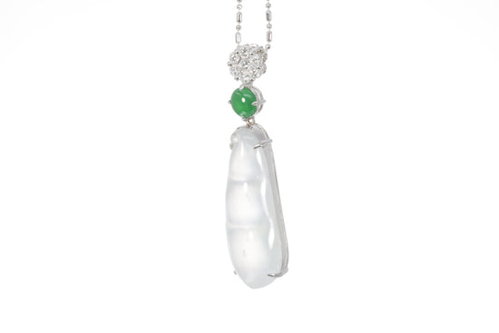 Jadeite Snow Pea Pendant