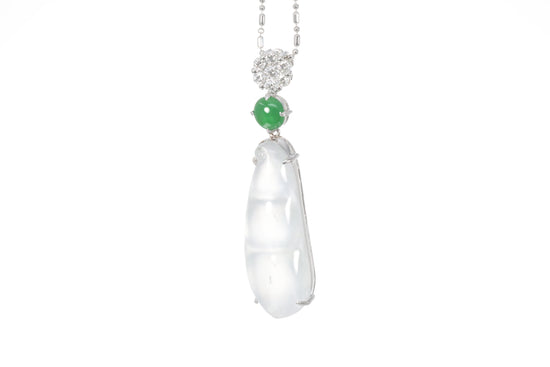 Jadeite Snow Pea Pendant