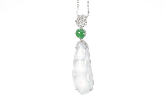 Jadeite Snow Pea Pendant