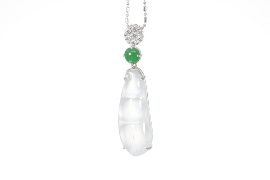 Jadeite Snow Pea Pendant