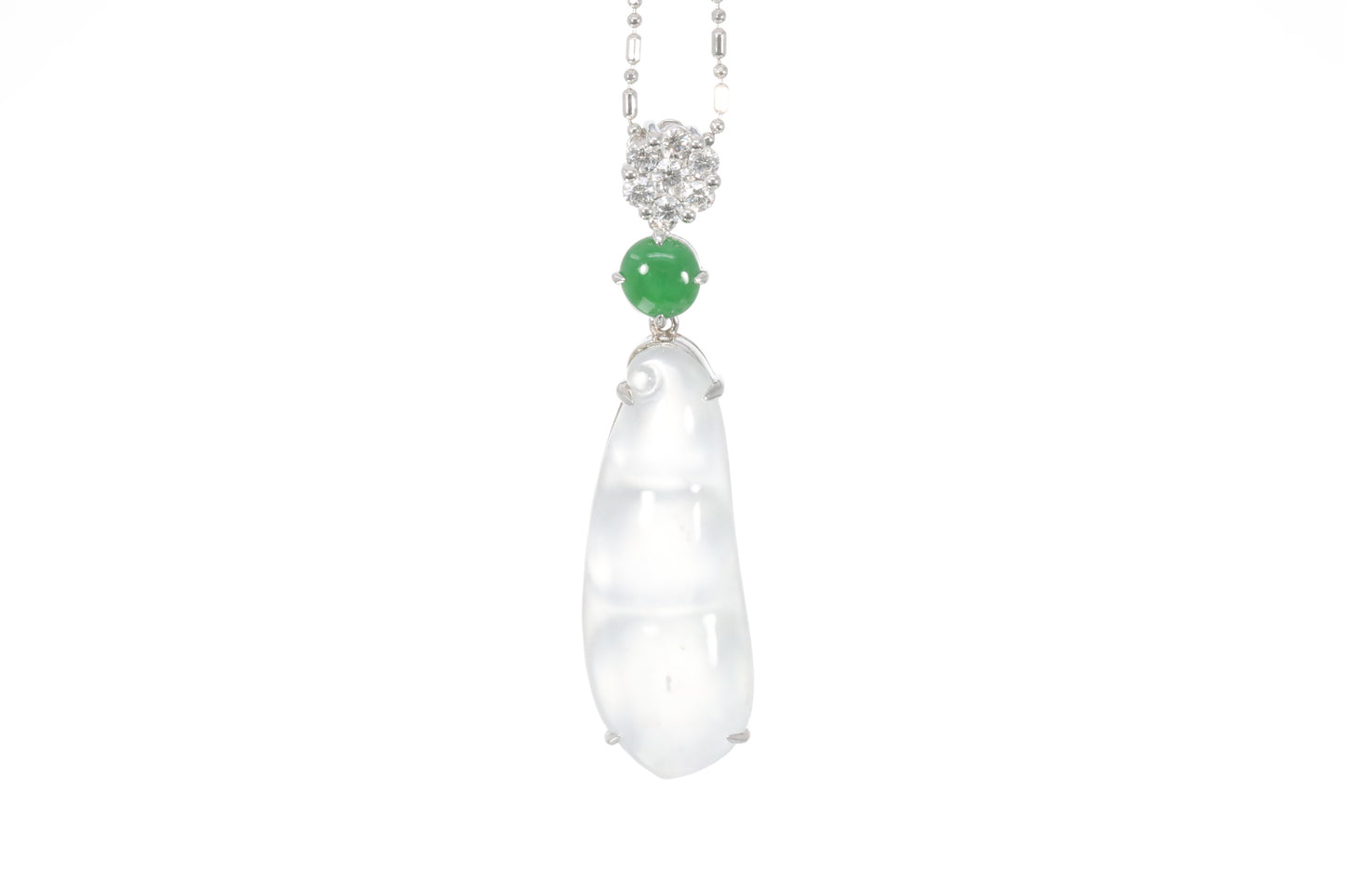 Jadeite Snow Pea Pendant