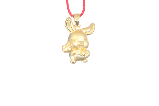 24K Gold Rabbit Pendant