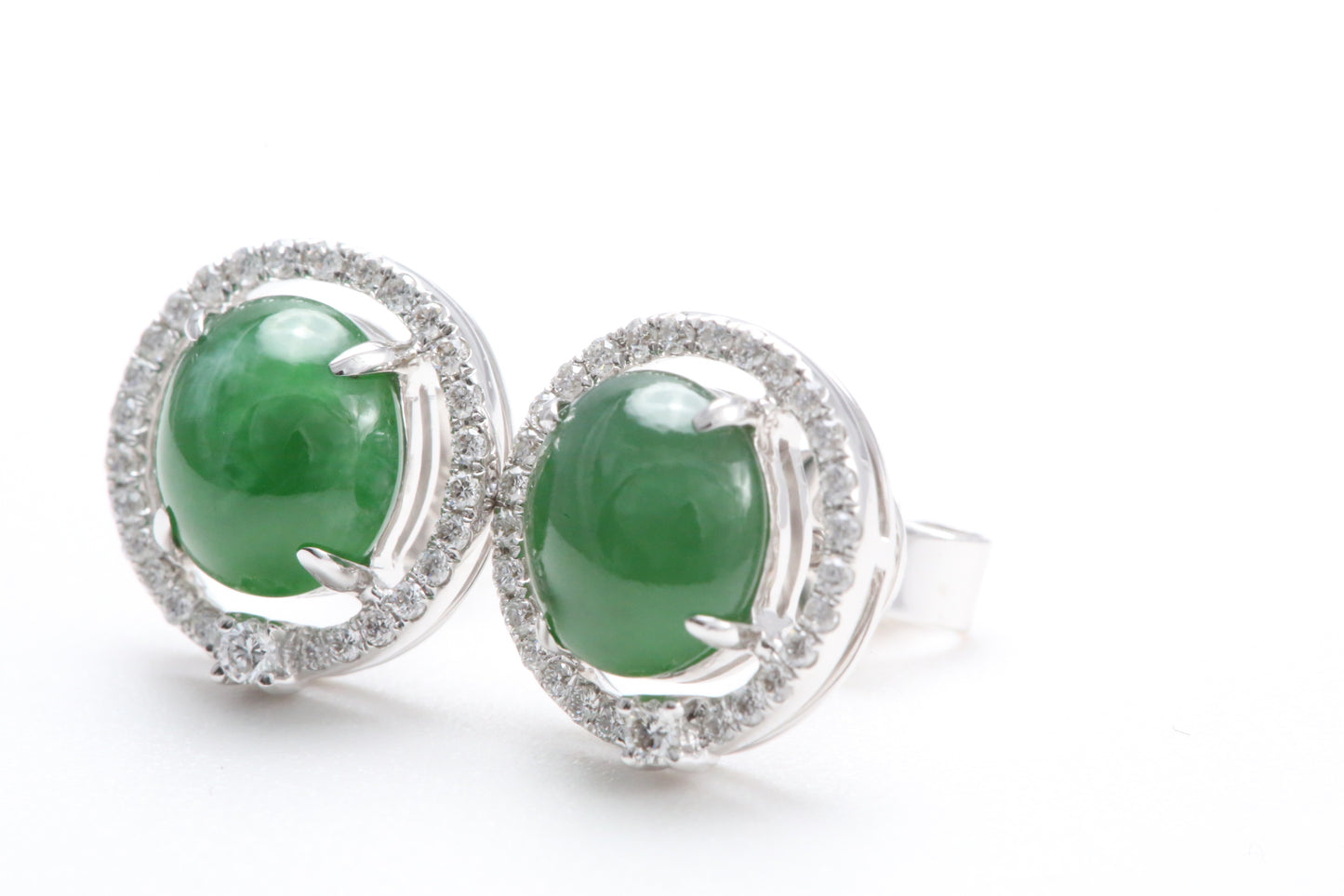 Jadeite Diamond Earrings