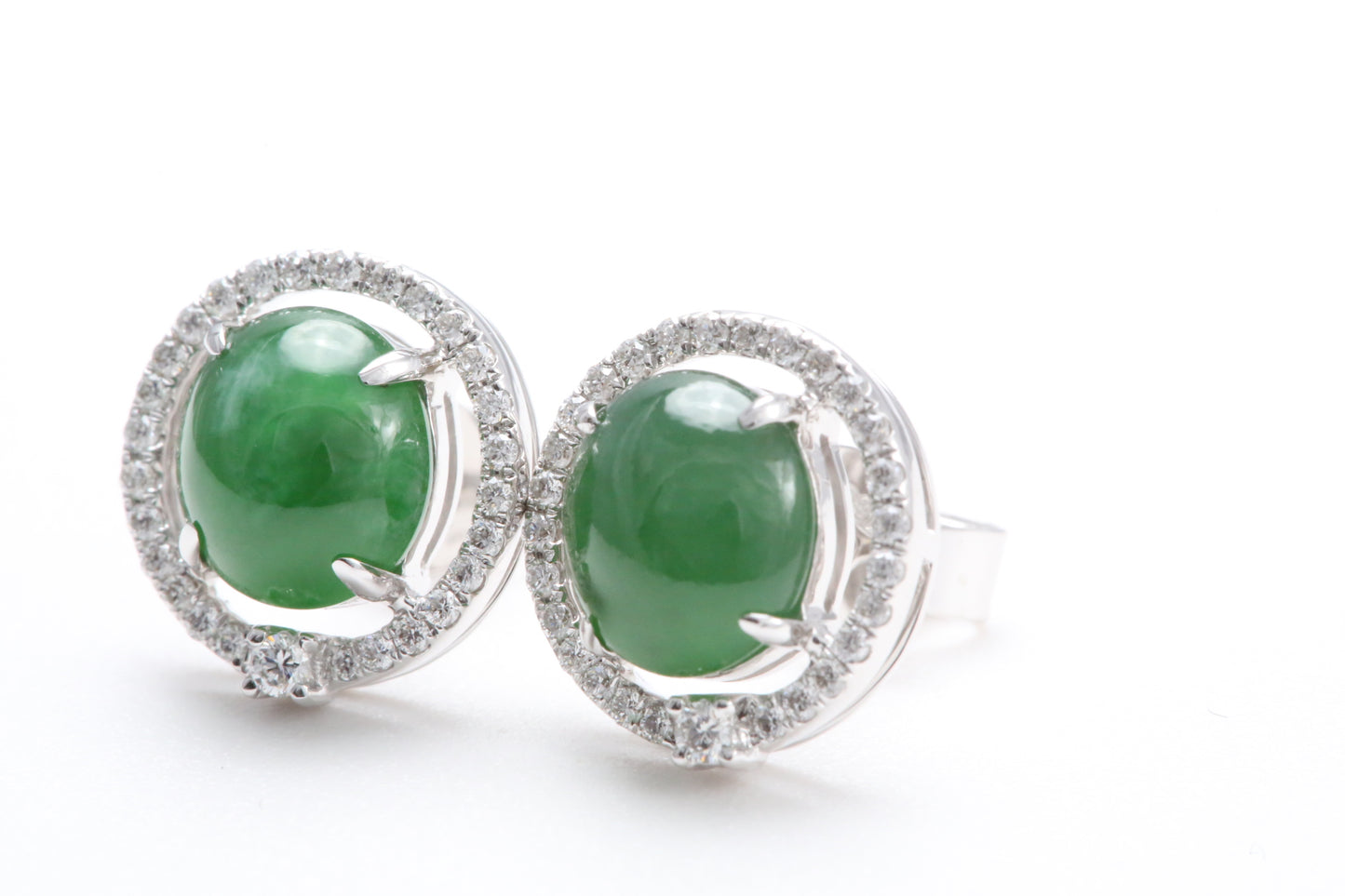 Jadeite Diamond Earrings