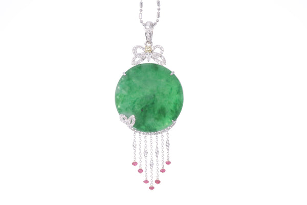 Jadeite and Ruby Pendant