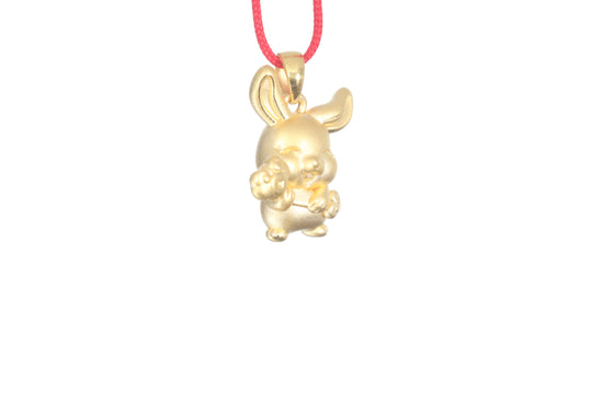 24K Gold Rabbit Pendant