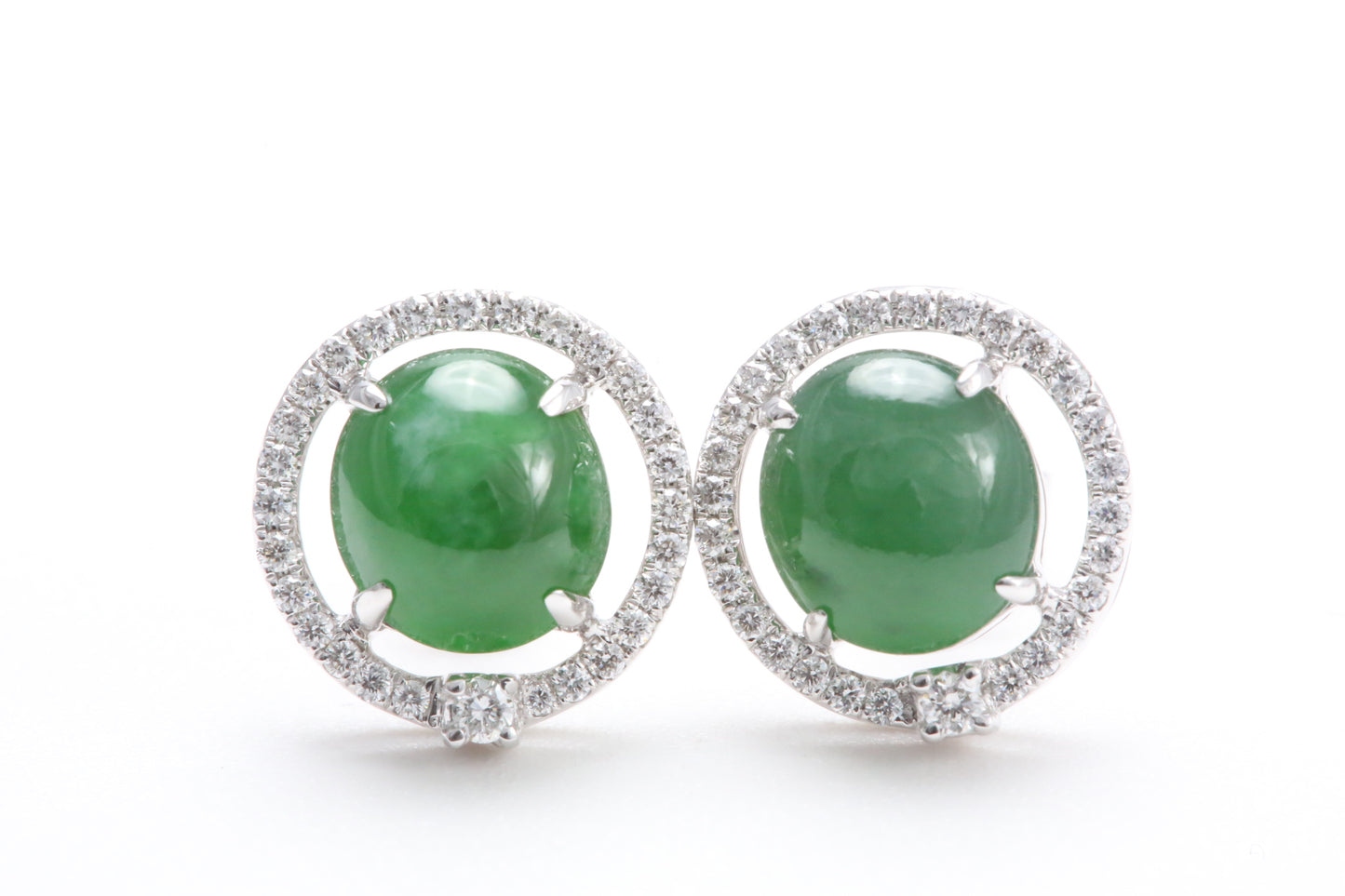 Jadeite Diamond Earrings