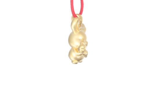 24K Gold Rabbit Pendant