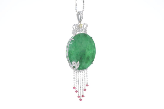 Jadeite and Ruby Pendant