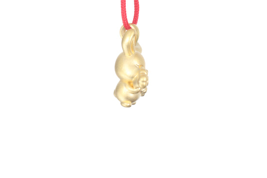 24K Gold Rabbit Pendant