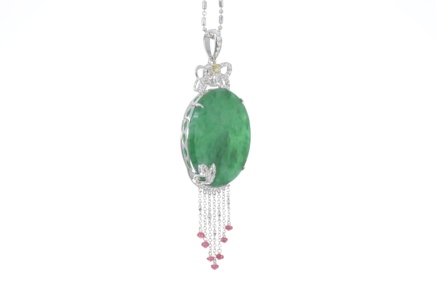 Jadeite and Ruby Pendant