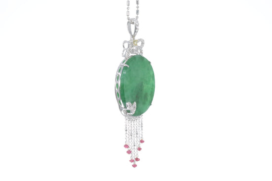 Jadeite and Ruby Pendant