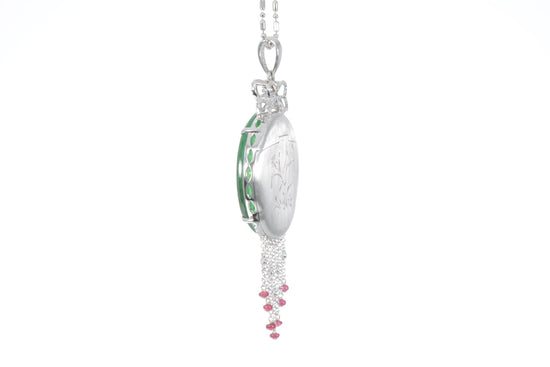 Jadeite and Ruby Pendant