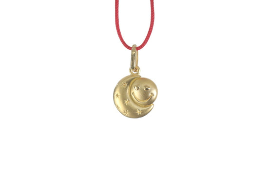 24K Gold Sun and Moon Pendant