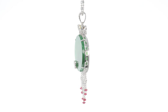 Jadeite and Ruby Pendant