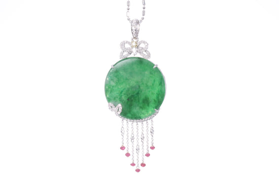 Jadeite and Ruby Pendant