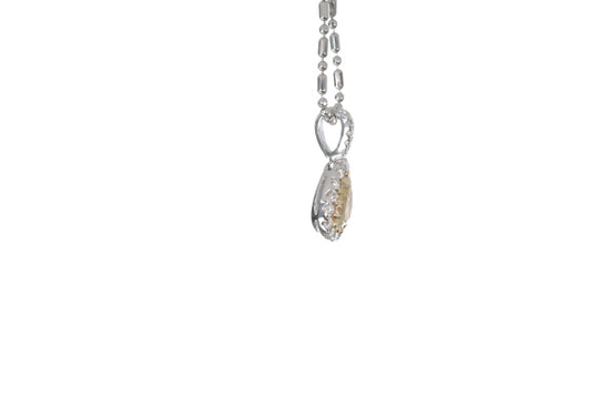 Fancy Yellow Diamond Pear Shaped Pendant