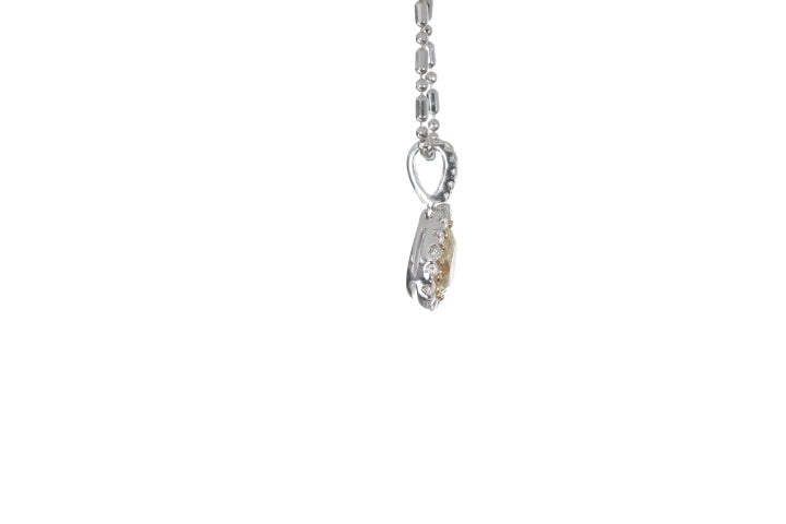 Fancy Yellow Diamond Pear Shaped Pendant