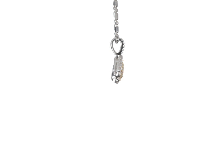 Fancy Yellow Diamond Pear Shaped Pendant
